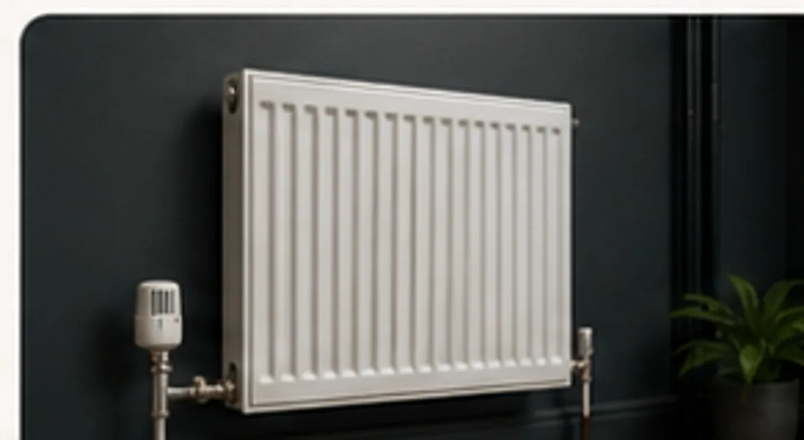 Radiator and thermostat in a home
